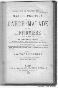 manuel de la garde malade et de l'infirmière, Bourneville